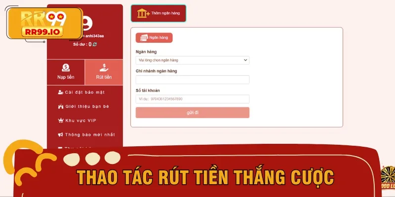 Rút tiền RR99 siêu tốc, tiền về ngân hàng trong tích tắc